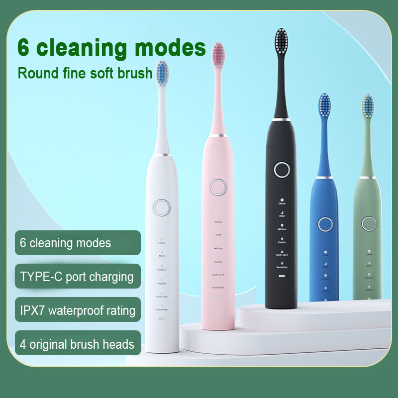 Teeth Whitening Or Tooth Whitening - Smart Rechargeable Ultrasonic Electric Toothbrush for