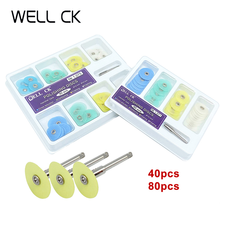 Teeth Whitening Uk - WELL CK 40/80Pcs Dental Polishing Discs