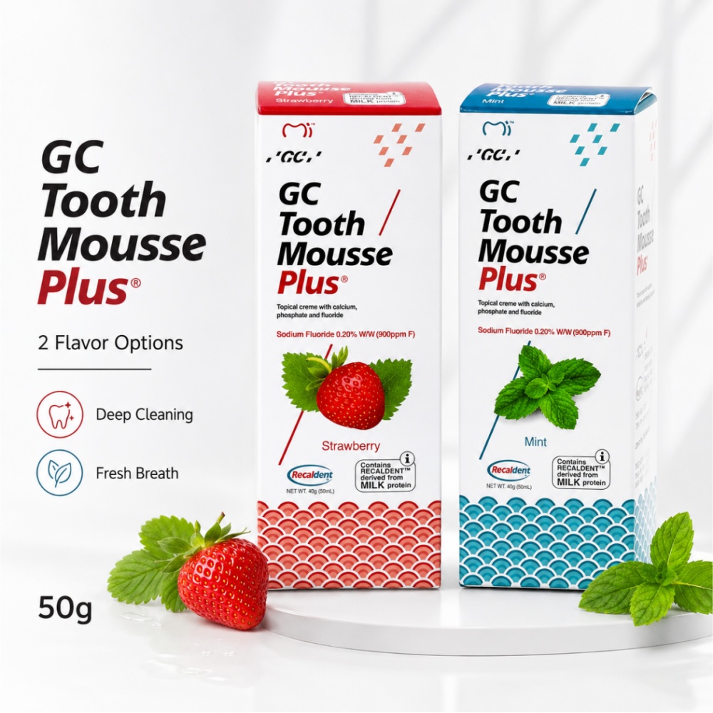 Teeth Whitening Foam Toothpaste - GCTooth Mousse Plus Mint Strawberry Flavor