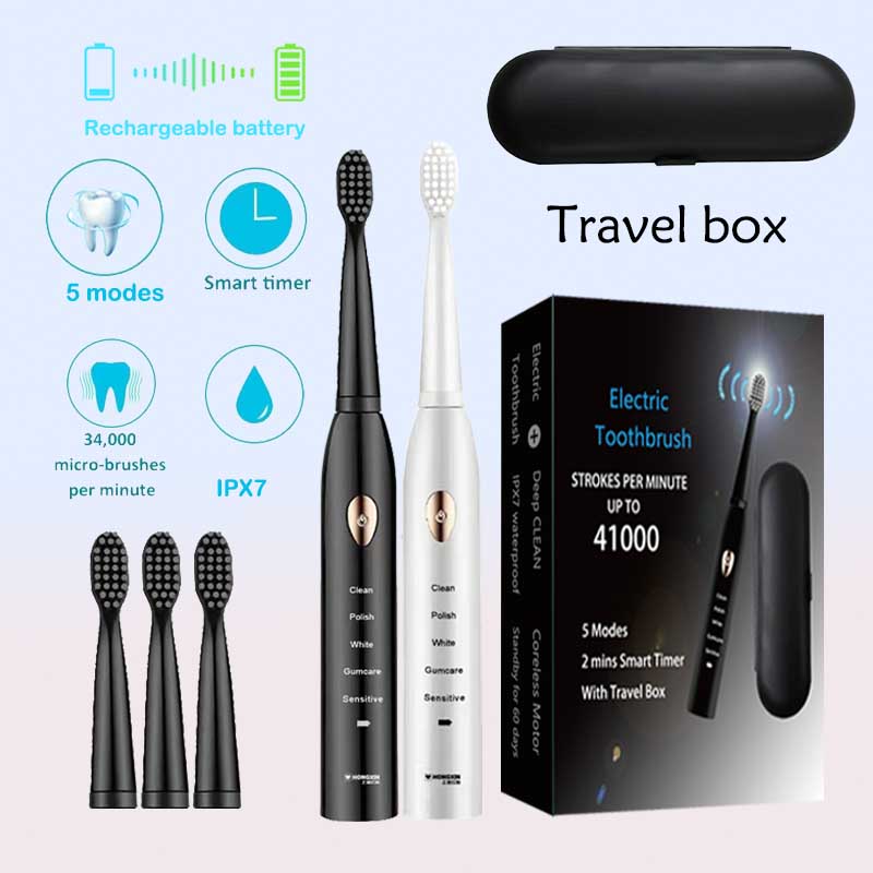 Teeth Whitening Or Tooth Whitening - Ultrasonic Sonic Electric Toothbrush For Adult