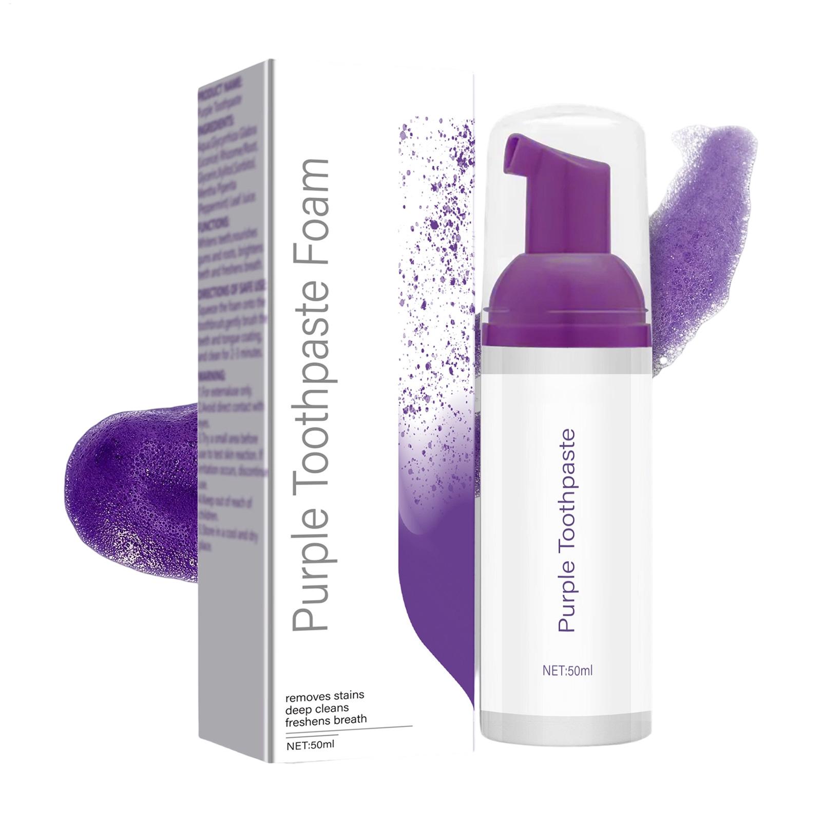 Teeth Whitening Foam Toothpaste - Foaming Toothpaste Fine Foam Brightening Breath
