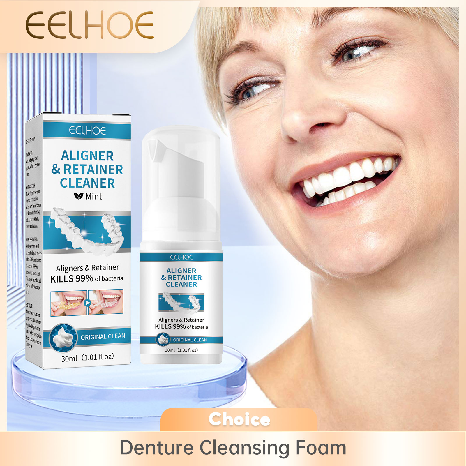 Teeth Whitening Treatment - Aligner Denture Cleaner Foam Deep Cleaning