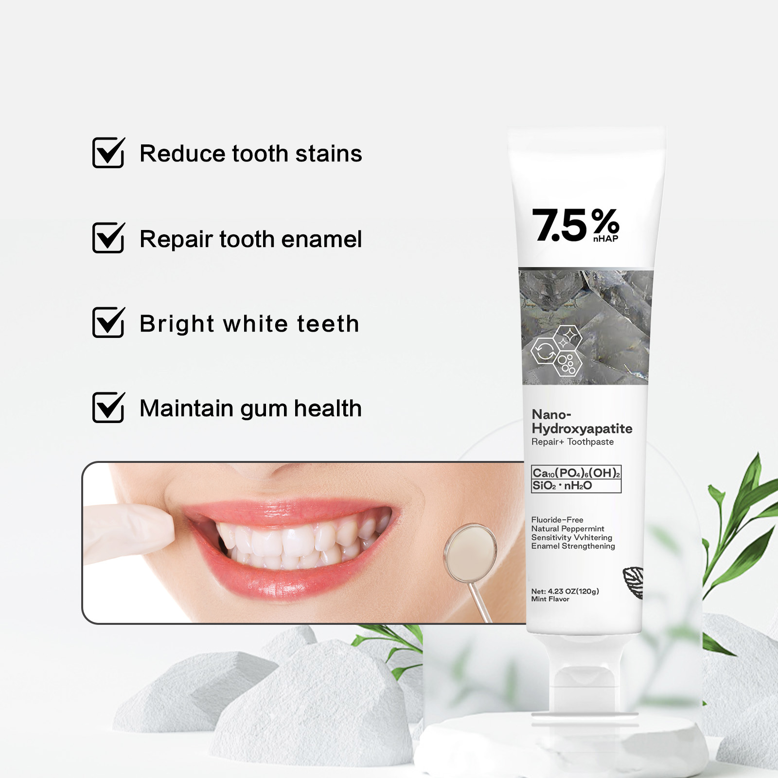 Nano Hydroxyapatite Toothpaste - Teeth Whitening Treatment ulasan dan harga