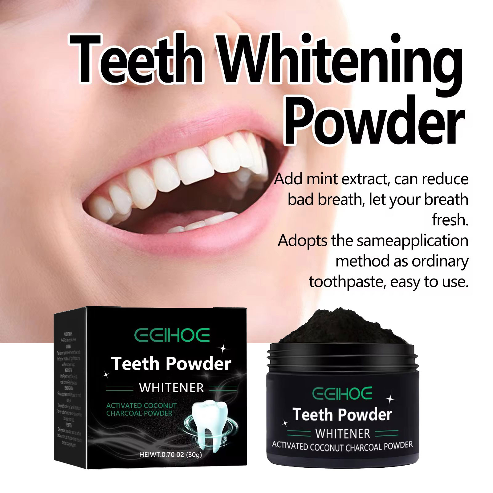 EELHOE Charcoal Powder for Tee - Teeth Whitening Charcoal ulasan dan harga