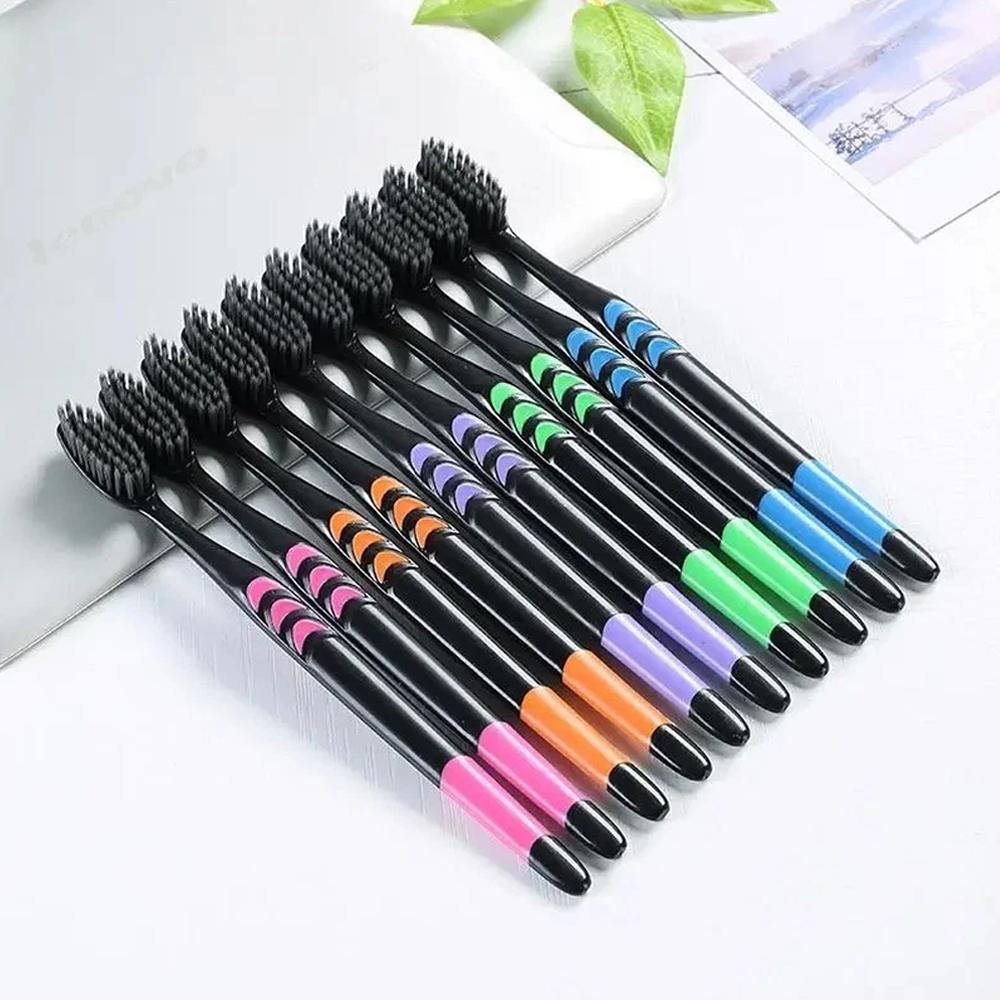 10PCS Toothbrush Natural Bambo - Teeth Whitening Charcoal ulasan dan harga
