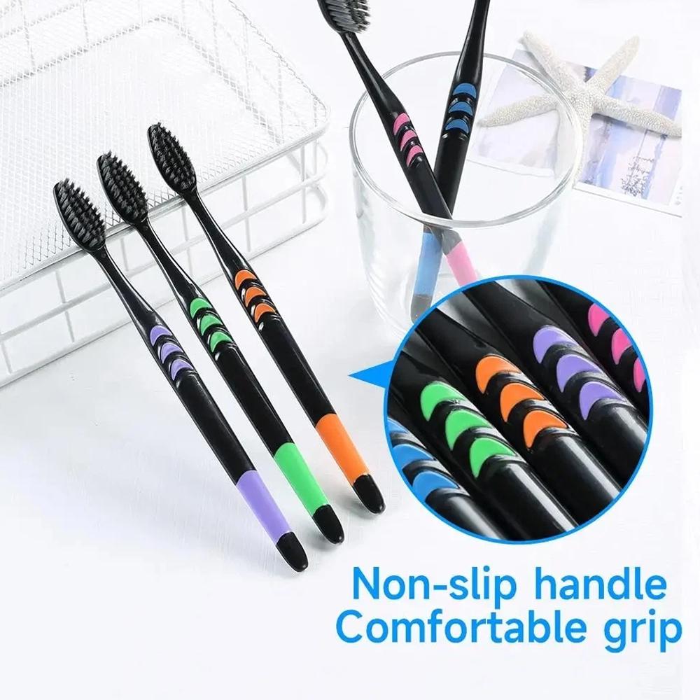 10PCS Toothbrush Natural Bambo - Teeth Whitening Charcoal ulasan dan harga