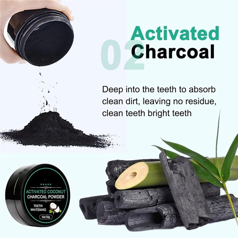 【CONSUMERS' FAVORITE】Teeth Whi - Teeth Whitening Activated Organic Charcoal ulasan dan harga
