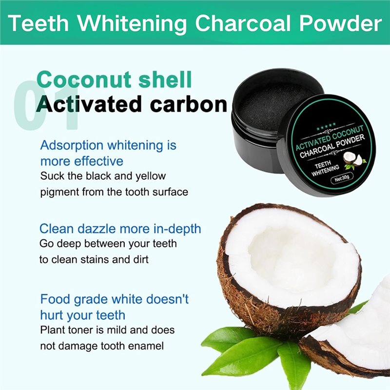 【CONSUMERS' FAVORITE】Teeth Whi - Teeth Whitening Activated Organic Charcoal ulasan dan harga