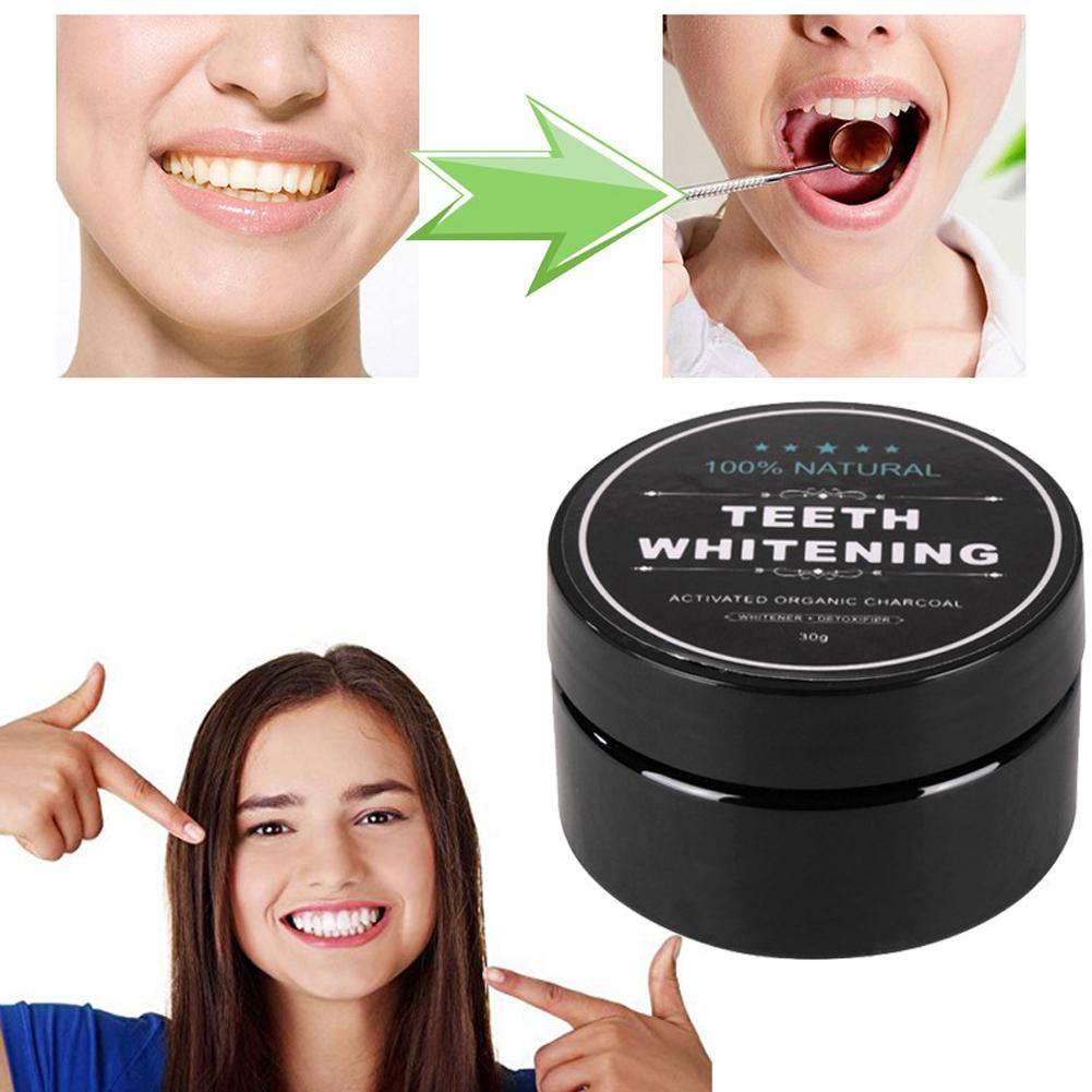 30g Natural Teeth Whitening Po - Teeth Whitening Activated Organic Charcoal ulasan dan harga