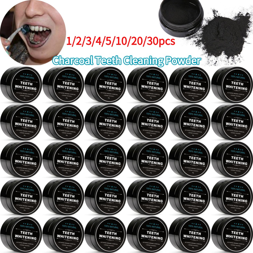 Teeth Whitening Powder Natural - Teeth Whitening Activated Organic Charcoal ulasan dan harga