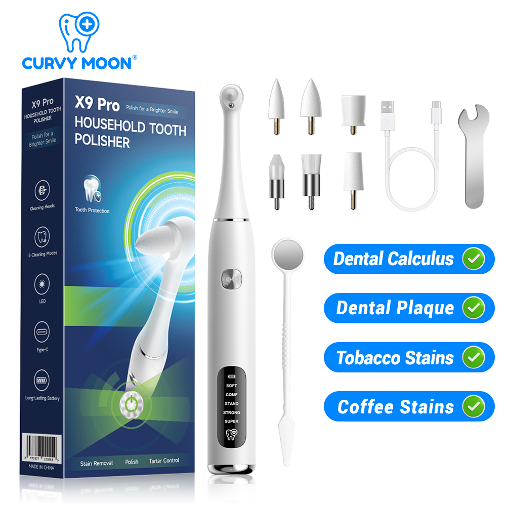 CURVY MOON Household Tooth Pol - Teeth Whitening Or Tooth Whitening ulasan dan harga