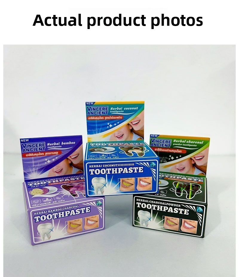 Natural Thai VINCERE Tooth Pow - Teeth Whitening Charcoal ulasan dan harga