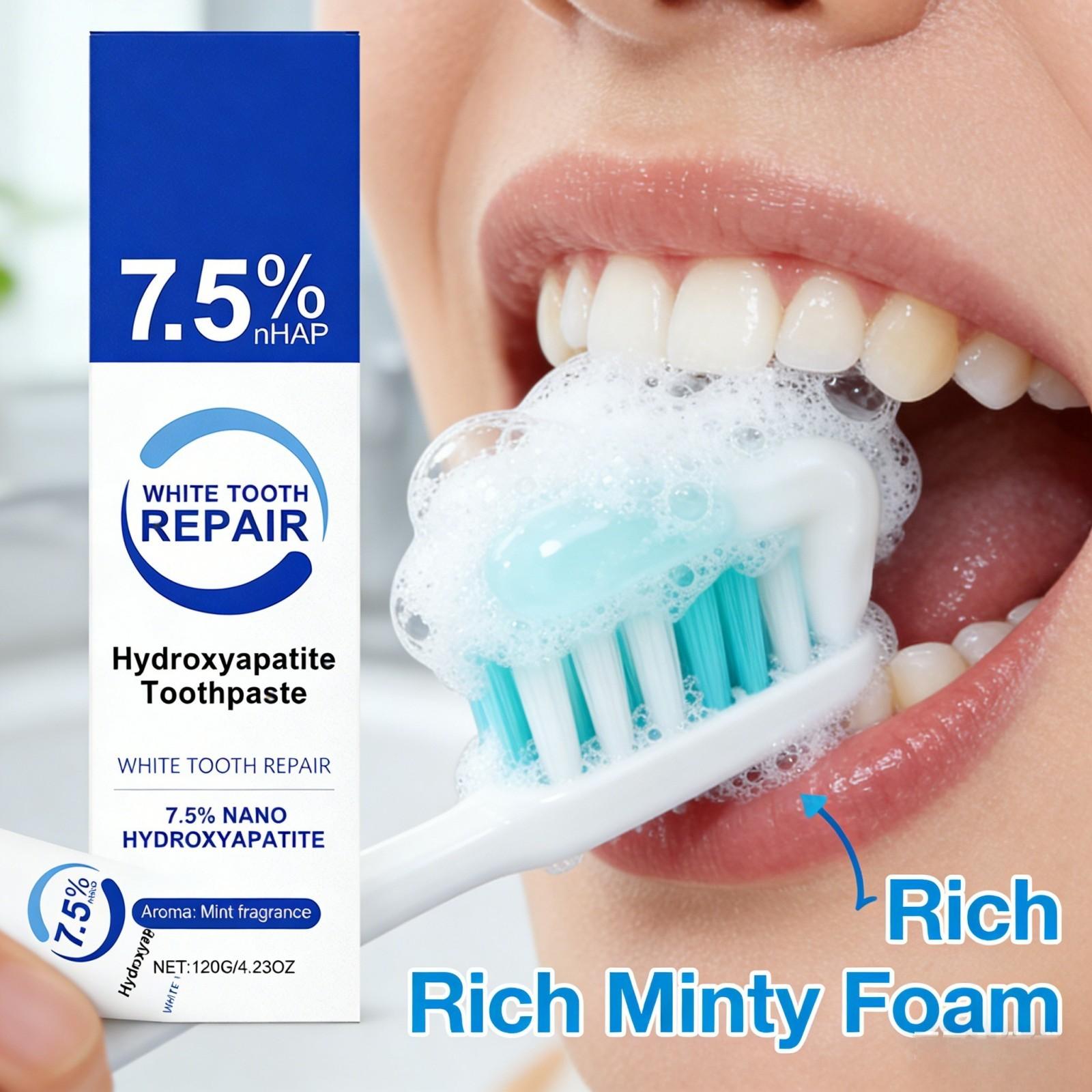 Nano Hydroxyapatite Toothpaste - Teeth Whitening Foam Toothpaste ulasan dan harga
