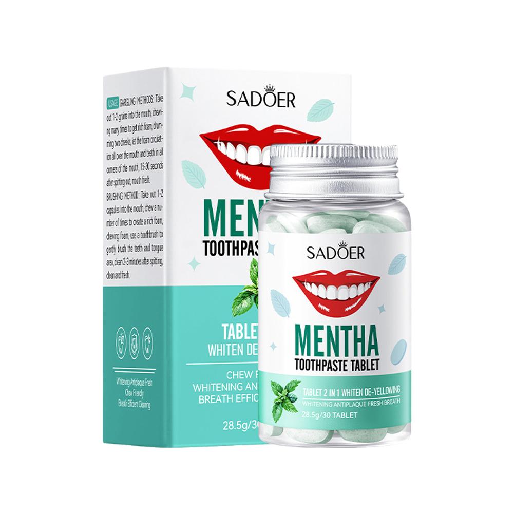 Mint Solid Toothpaste Tablets  - Teeth Whitening Charcoal ulasan dan harga